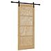 Porta Scorrevole  con Set di Ferramenta 86x211 cm Legno Massello Pino, Porta Interna  'ORKDAL'86x211x4 cm Legno Massello Pino - Foto miniatura 1
