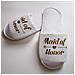 Pantofole Da Sposa 'maid Of Honor' Con Paillettes - Perfette Per Feste Di Addio Al Nubilato - Foto miniatura 2