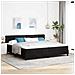 Letto Box Spring con Materasso Nero 100x200 cm in Velluto Nero - Foto miniatura 2