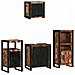 Set di mobili per il bagno 4 pcs Legno massello riciclato - Foto miniatura 1