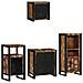 Set di mobili per il bagno 4 pcs Legno massello riciclato - Foto miniatura 2