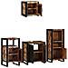 Set di mobili per il bagno 4 pcs Legno massello riciclato - Foto miniatura 3