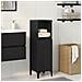 Mobile da Bagno  Nero Rovere 30x30x100 cm Legno ingegnerizzato - Foto miniatura 2