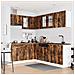 Set Mobili da Cucina 11 pz Kalmar Rovere Fumo Legno Multistrato - Foto miniatura 3