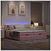Struttura Letto Pouf con Materassi Rosa 200x200 cm Velluto - Foto miniatura 3