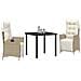 Set da Pranzo per Giardino 3 pcs Beige Poly Rattan - Foto miniatura 3