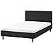Letto Tessuto Fitou 120 X 200 Cm Nero - Foto miniatura 2