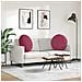 Cuscini per Seduta 2 pcs Rosso Vino Ø 40 x 13 cm Velluto - Foto miniatura 4