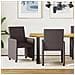 Sedie da Pranzo con Ruote 2 pcs Marrone scuro 58 x 65 x 94 cm - Foto miniatura 2