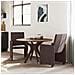 Sedie da Pranzo con Ruote 2 pcs Marrone scuro 58 x 65 x 94 cm - Foto miniatura 3