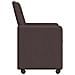 Sedie da Pranzo con Ruote 2 pcs Marrone scuro 58 x 65 x 94 cm - Foto miniatura 5