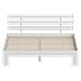 Letto In Legno Con Testiera 140x200cm Bianco Finn - Foto miniatura 4