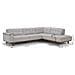 York Divano Angolare In Tessuto Grigio A 5/6 Posti - Foto miniatura 3