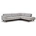 York Divano Angolare In Tessuto Grigio A 5/6 Posti - Foto miniatura 1
