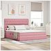 Letto con contenitore e materasso Rosa 180 x 200 cm Velluto - Foto miniatura 2