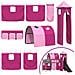 Struttura del letto loft per bambini Nero e rosa 99,5 x 190 cm - Foto miniatura 7
