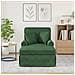 Chaise Longe con Gonna 3 pcs Verde Giungla Tessuto in Cords - Foto miniatura 3