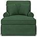 Chaise Longe con Gonna 3 pcs Verde Giungla Tessuto in Cords - Foto miniatura 4