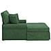 Chaise Longe con Gonna 3 pcs Verde Giungla Tessuto in Cords - Foto miniatura 5