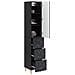 Set di armadi 2 pcs Nero 33 x 34,5 x 90 cm Legno ingegnerizzato - Foto miniatura 2