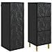 Set di armadi 2 pcs Nero 33 x 34,5 x 90 cm Legno ingegnerizzato - Foto miniatura 3