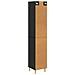 Set di armadi 2 pcs Nero 33 x 34,5 x 90 cm Legno ingegnerizzato - Foto miniatura 6