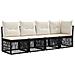 Set Divano da Giardino 12 pcs Nero polyrattan - Foto miniatura 3