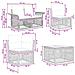 Set Divano da Giardino 12 pcs Nero polyrattan - Foto miniatura 9