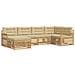 Set di divani da esterno 6 pcs Bianco e Beige Poliestere - Foto miniatura 1