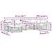 Set di divani da esterno 6 pcs Bianco e Beige Poliestere - Foto miniatura 7
