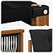 Set di divani da esterno con cuscino 6 pcs Naturale e Nero - Foto miniatura 9