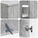 Set di armadietti da bagno in 3 pezzi ZWOLLE Grigio Cemento - Foto miniatura 10