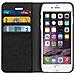Custodia A Libro In Vera Pelle Serie First Class Per Apple Iphone 6 E 6s - Nera - Foto miniatura 3