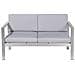Divano A 2 Posti In Alluminio Con Cuscini Grigio Chiaro Salerno - Foto miniatura 6