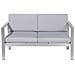 Divano A 2 Posti In Alluminio Con Cuscini Grigio Chiaro Salerno - Foto miniatura 19