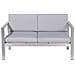 Divano A 2 Posti In Alluminio Con Cuscini Grigio Chiaro Salerno - Foto miniatura 29