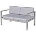 Divano A 2 Posti In Alluminio Con Cuscini Grigio Chiaro Salerno - Foto miniatura 9
