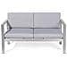 Divano A 2 Posti In Alluminio Con Cuscini Grigio Chiaro Salerno - Foto miniatura 12
