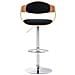 Sgabello rétro Kingston con Braccioli - Sgabello Bar Girevole 360° in Tessuto e Legno I Sgabello Alto Bancone Regolabile 63 - 77 cm Natura / Nero - Foto miniatura 2