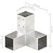 Connettore Per Pali A Forma Di Y In Metallo Zincato 71x71 Mm - Foto miniatura 5