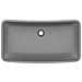 Lavabo Lusso Rettangolare Grigio Scuro Opaco 71x38 cm Ceramica - Foto miniatura 3