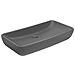 Lavabo Lusso Rettangolare Grigio Scuro Opaco 71x38 cm Ceramica - Foto miniatura 1