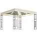 Gazebo con Stringa di Luci LED 3x3 m in Tessuto Crema - Foto miniatura 1