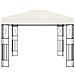 Gazebo con Stringa di Luci LED 3x3 m in Tessuto Crema - Foto miniatura 3