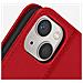 Custodia Vera Pelle Per Iphone 13 Portacarte E Supporto Video Rossa - Foto miniatura 5