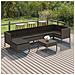 Set Divani Da Giardino 8 Pz Con Cuscini In Polyrattan Grigio - Foto miniatura 1