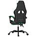 Sedia Da Gaming Con Poggiapiedi Nero E Verde In Similpelle - Foto miniatura 4