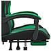 Sedia Da Gaming Con Poggiapiedi Nero E Verde In Similpelle - Foto miniatura 8