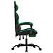 Sedia Da Gaming Con Poggiapiedi Nero E Verde In Similpelle - Foto miniatura 10