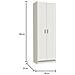 Armadio Multiuso Portsmouth, Mobile Ausiliario A 2 Ante, Guardaroba Portascarpe Moderno, Scarpiera Verticale, 59x37h180 Cm, Bianco - Foto miniatura 3